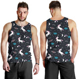unicorn rainbows moon clound star pattern Men Tank Top
