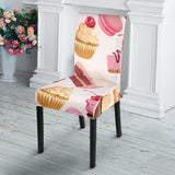 Cake Cupcake Sweets Pattern Dining Chair Slipcover