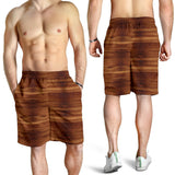 Wood Printed Pattern Print Design 04 Men Shorts