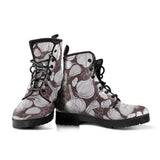 Garlic Bulb Dark Background Leather Boots