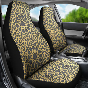 Arabic Star Gold Pattern  Universal Fit Car Seat Covers