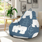 Polar Bear Mother Her Child Pattern Bean Bag Cover