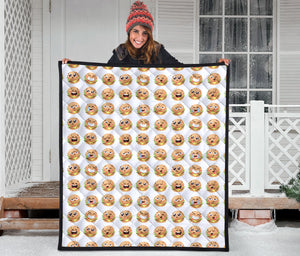 Hamburger Pattern Print Design 04 Premium Quilt