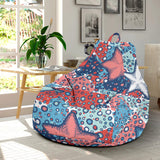 Hand Drawn Colorful Starfish Bean Bag Cover