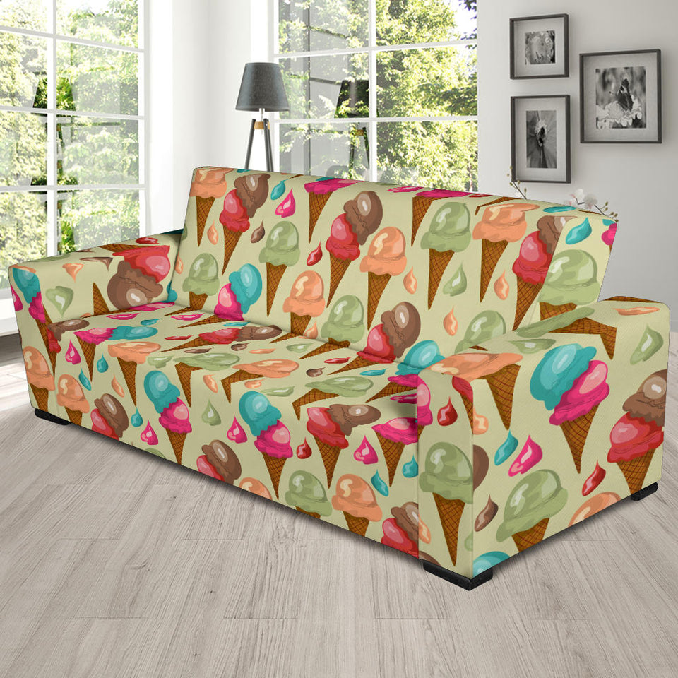 Colorful Ice Cream Pattern Sofa Slipcover