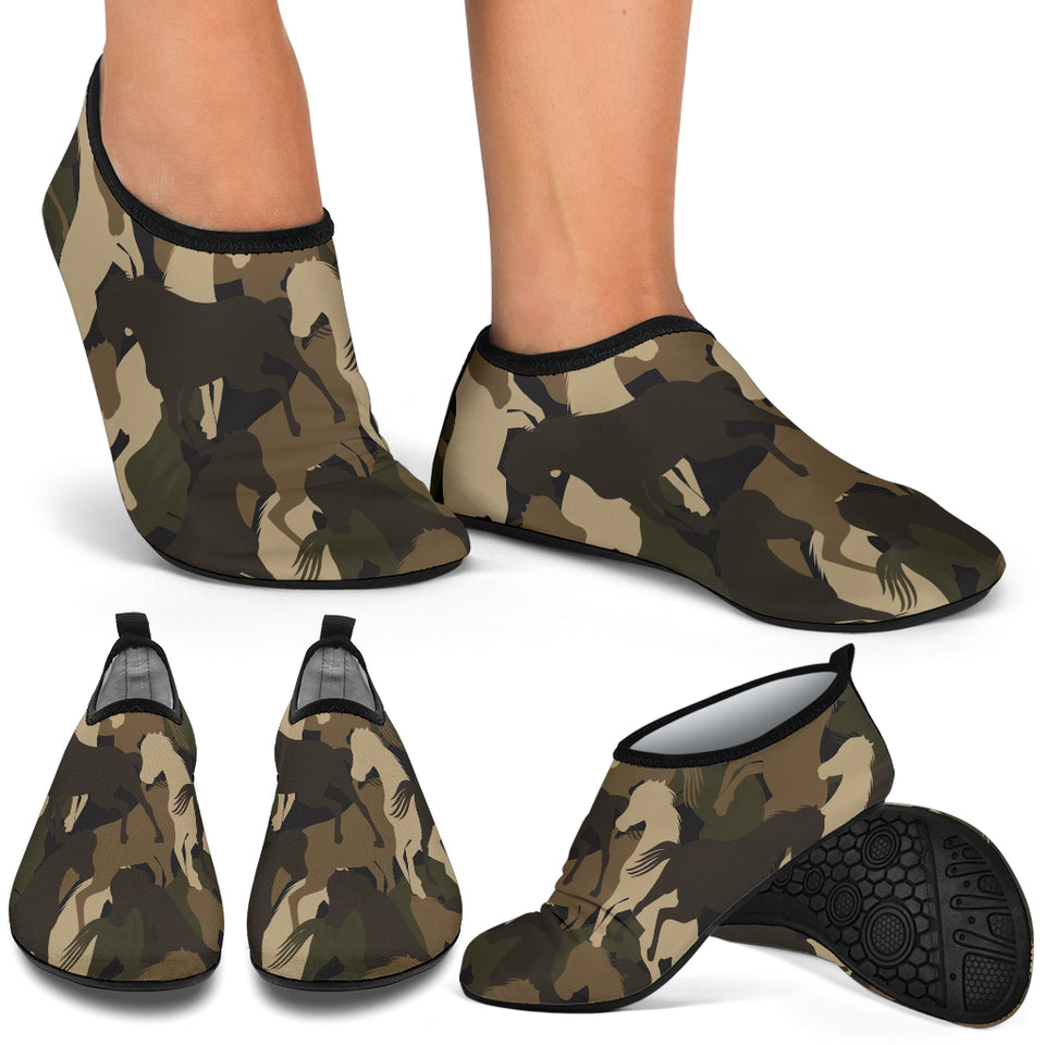 Horse Camo Camouflage Pattern Aqua Shoes