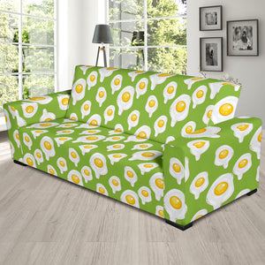 Fried Eggs Pattern Print Design 01 Sofa Slipcover