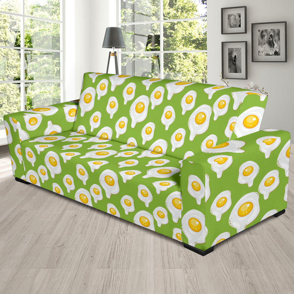 Fried Eggs Pattern Print Design 01 Sofa Slipcover