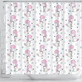 Cute Poodle Dog Star Pattern Shower Curtain Fulfilled In US