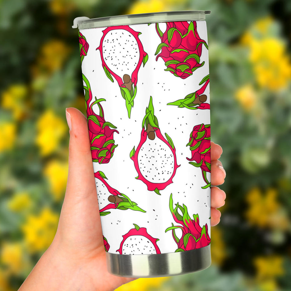 Dragon Fruits White Background Tumbler