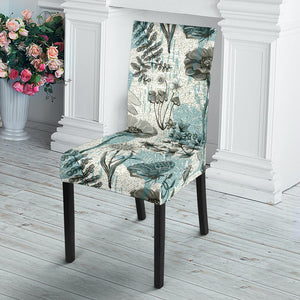 Dragonfly Butterfly Plants Insect Flower Vintage Style Pattern Dining Chair Slipcover