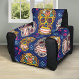 Sugar skull flower pattern Recliner Cover Protector