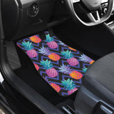 Pineapples Pattern Zigzag Background Front And Back Car Mats