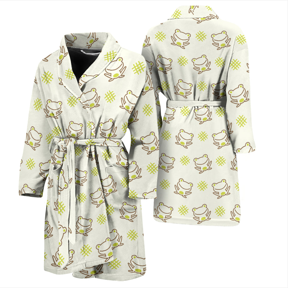 Cute Cartoon Frog Baby Pattern Men'S Bathrobe