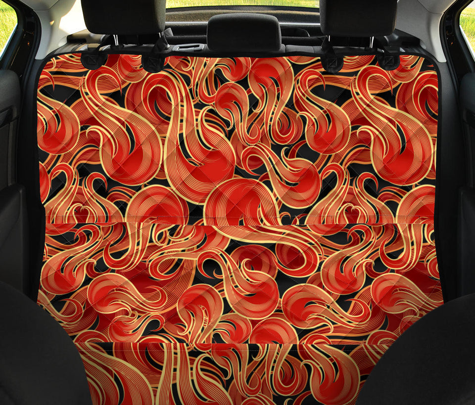Fire Flame Pattern Dog Car Seat Covers
