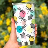 Dragonflies Ginkgo Leaves Pattern Tumbler