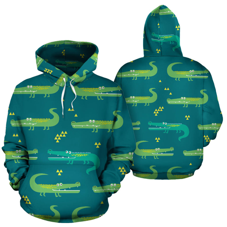 Crocodile Pattern Men Women Pullover Hoodie