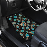 Sea Turtle Blue Stone Pattern Front Car Mats