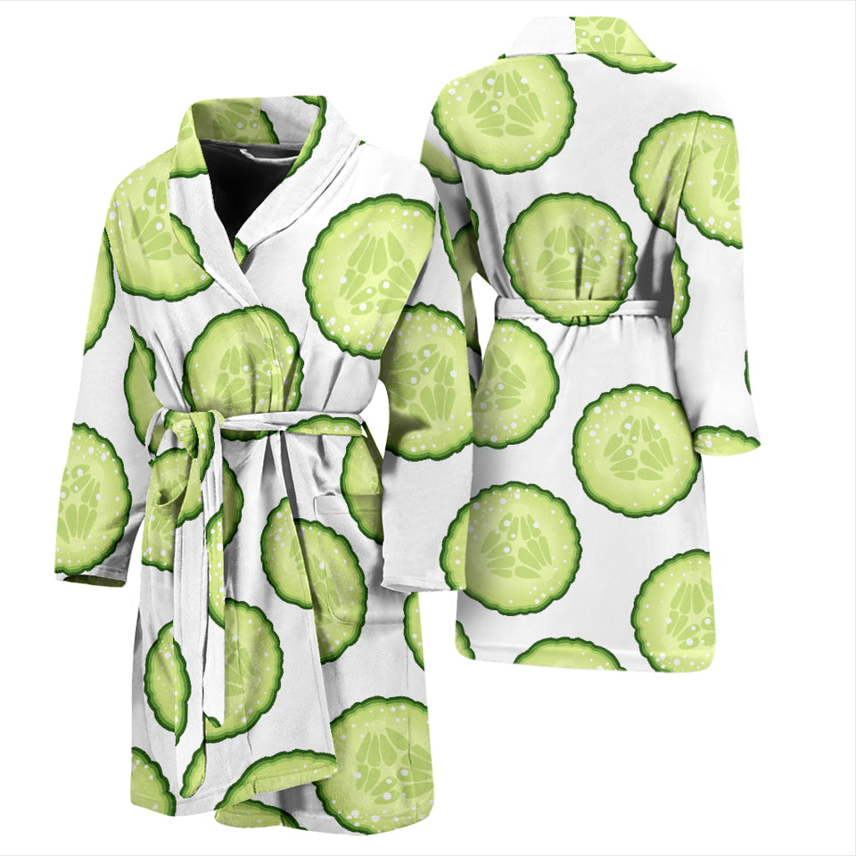 Cucumber Slices Pattern Men'S Bathrobe