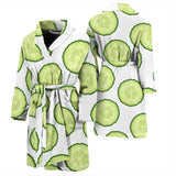 Cucumber Slices Pattern Men'S Bathrobe
