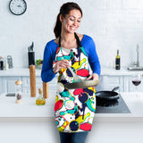 Watercolor Bowling Ball Pins Adjustable Apron