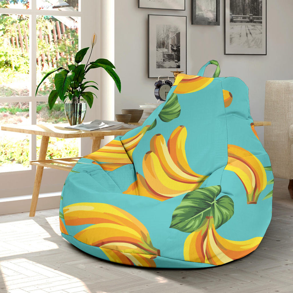 Banana Palm Leaves Pattern Background Bean Bag Cover