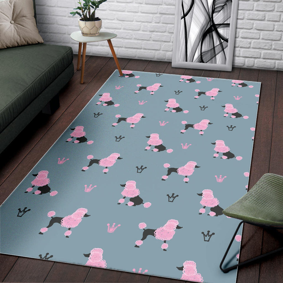 Poodle Dog Pattern Area Rug