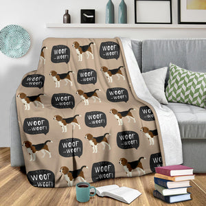 Beagle Pattern Premium Blanket