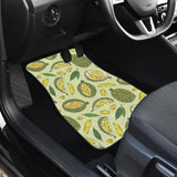 Durian Leaves Pattern Background Front Car Mats