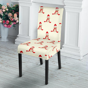 Golden Retriever Pattern Print Design 01 Dining Chair Slipcover