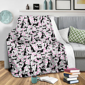 Greyhound Pattern Print Design 02 Premium Blanket