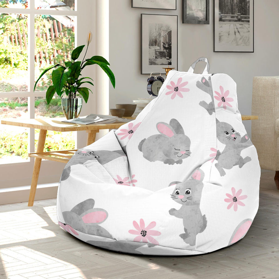 Watercolor Cute Rabbit Pattern Bean Bag Cover
