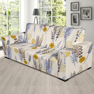 Lavender Modern Pattern Blackground Sofa Slipcover
