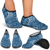 Hand Drawn Sailboat Pattern Aqua Shoes