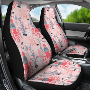 Octopus Winter Hat Garland Fish Candy Seaweed Coral Starfish Universal Fit Car Seat Covers