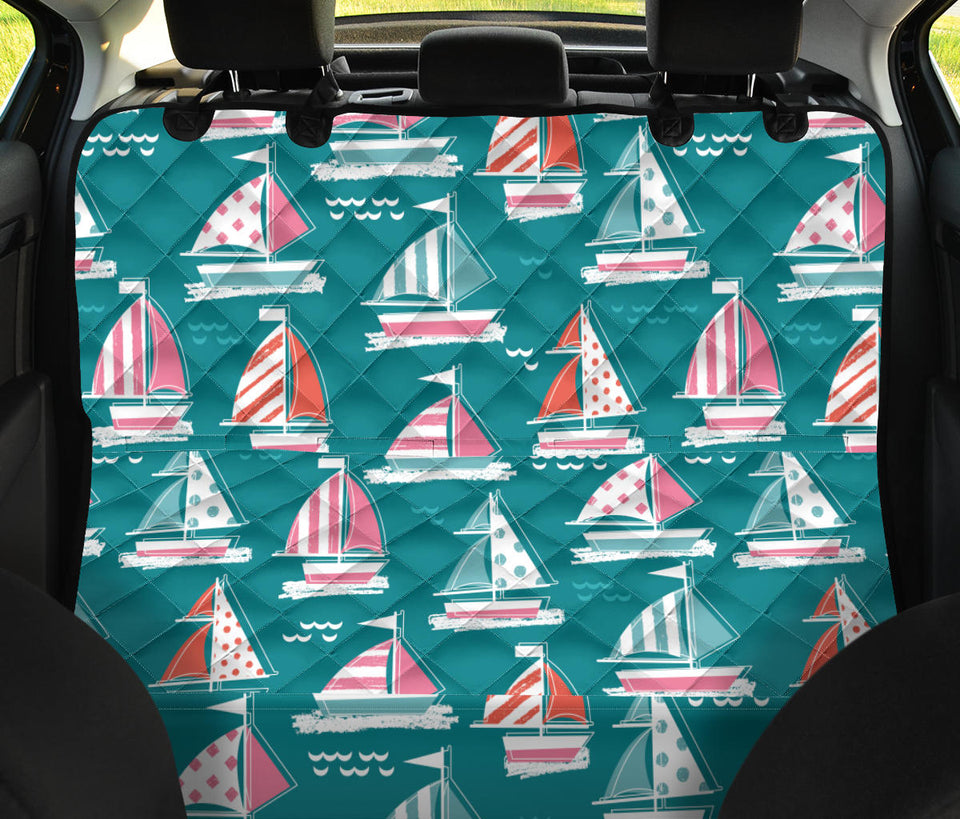 Cute Sailboat Pattern Dog Car Seat Covers