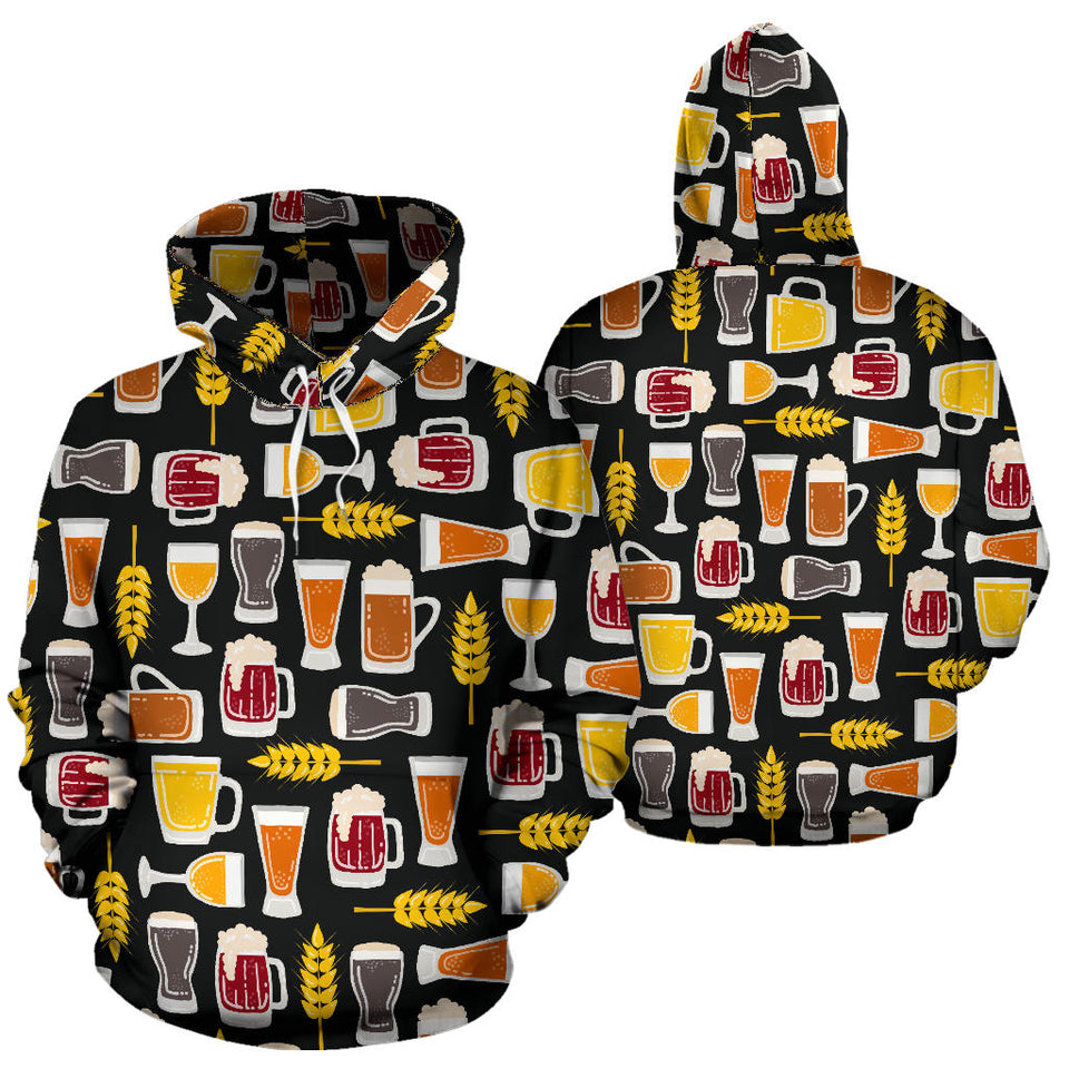 Beer Type Pattern Men Women Pullover Hoodie
