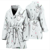 Cute Goat Design Pattern Women'S Bathrobe
