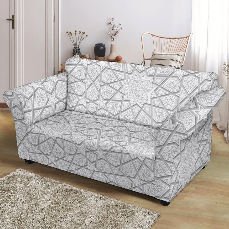 Arabic Star Pattern Loveseat Couch Slipcover