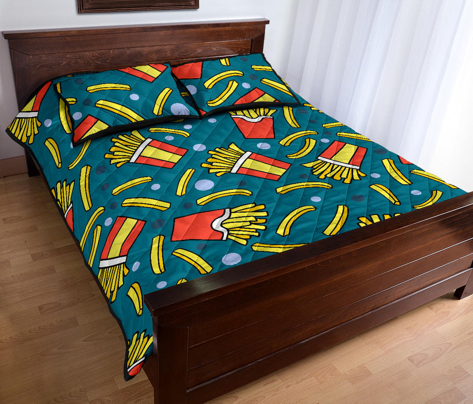 French fries red paper box pattern Quilt Bed Set