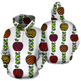 Colorful Apples Leave Zebra Stripe Men Women Pullover Hoodie