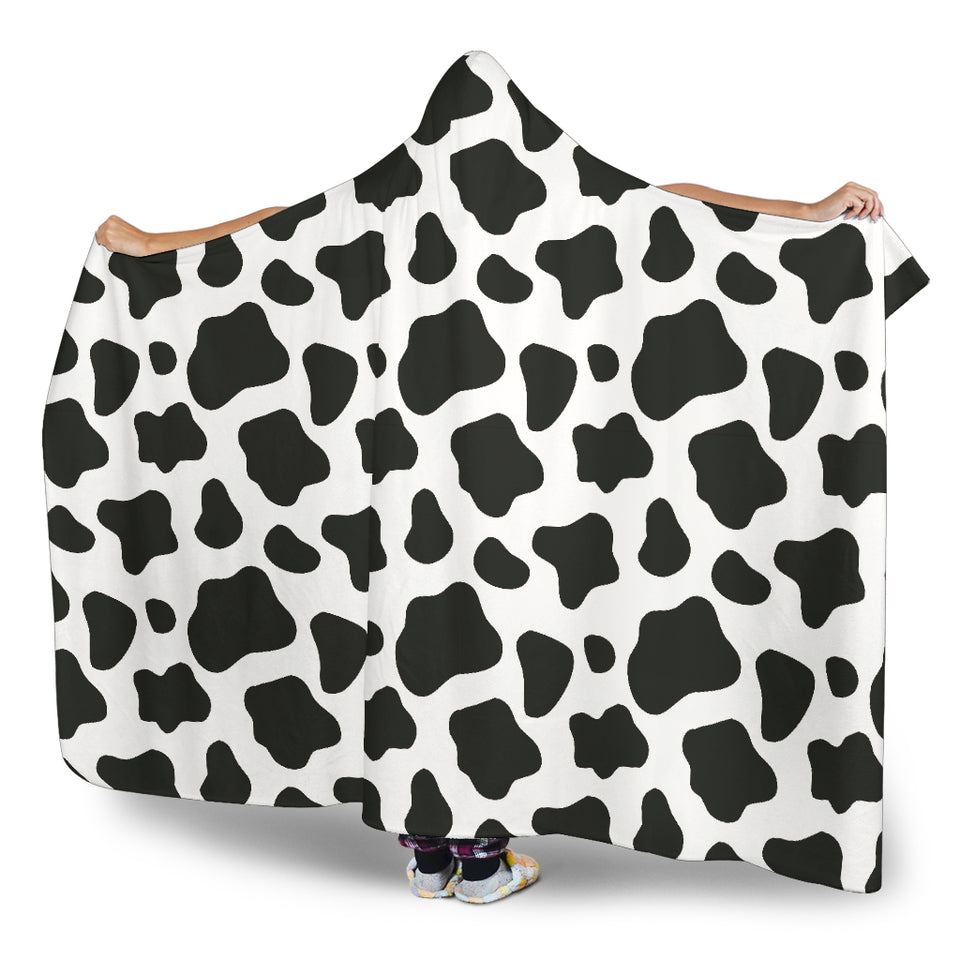 Cow Skin Pattern Hooded Blanketà¹†À¹†