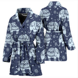 Elephant Tribal Design Pattern Women'S Bathrobe