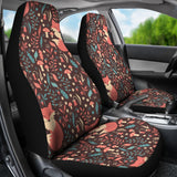 Fox Leaves Mushroom Pattern Universal Fit Car Seat Covers