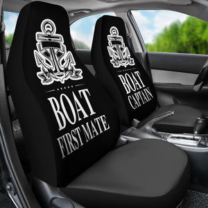 Car Seat Covers - Boat Captain And First Mate Black