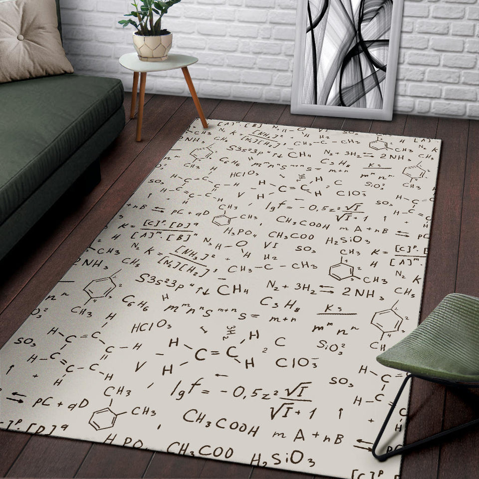 Chemistry Periodic Table Pattern Print Design 04 Area Rug