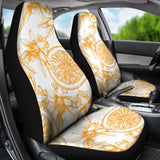 Hand Drawn Orange Fruit Pattern Universal Fit Car Seat Covers