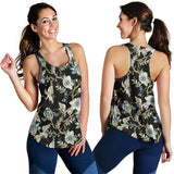 Japanese crane ornament elements Women Racerback Tank Top