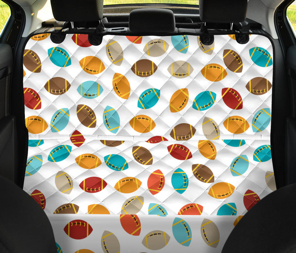 Colorful American Football Ball Pattern Dog Car Seat Covers