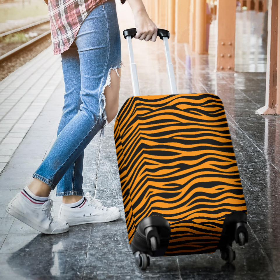 Bengal Tigers Skin Print Pattern Background Luggage Covers